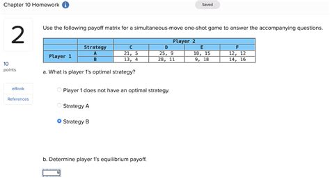 one shot game|Use the following payoff matrix for a one.